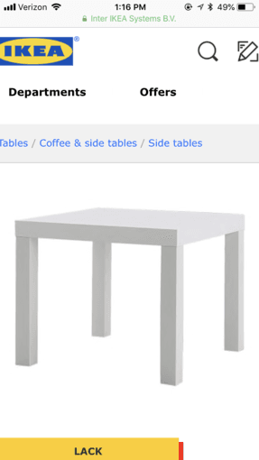 IKEA short table 1