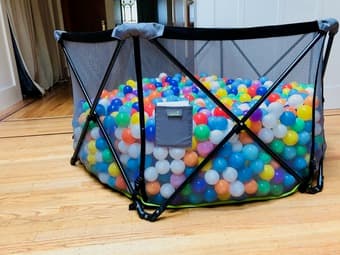 Summer Playpen filled with Rainbow Balls - kids will love it! 2