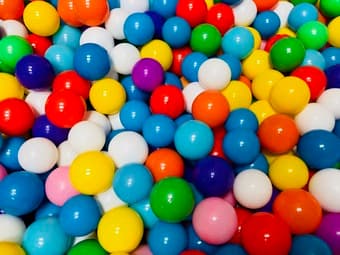 Summer Playpen filled with Rainbow Balls - kids will love it! 3