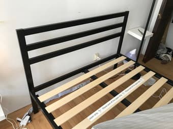 Almost new Zinus full size metal bedframe and spring mattress 2