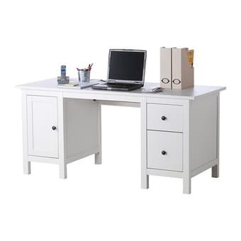 Desk, tv stand, counter-height table and linen chairs 2