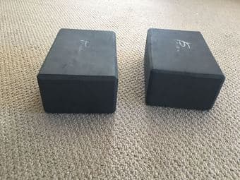 yoga blocks and a roller 2