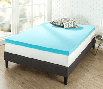 Zinus 3 Inch Gel Memory Foam Mattress Topper, Twin, Like New 1