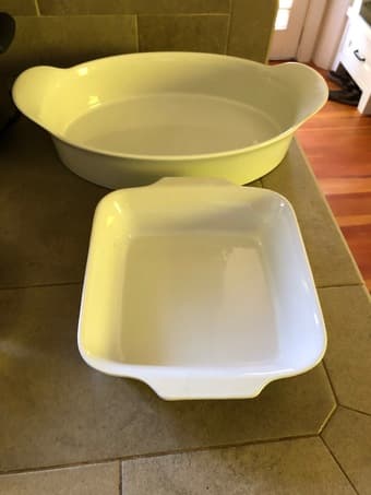 Serving platters + kitchen supplies 1