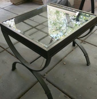 Glass top patio table 1