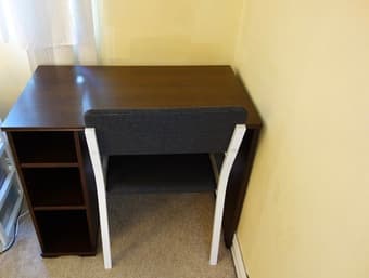 Wooden Desk with Shelves, Like New 2