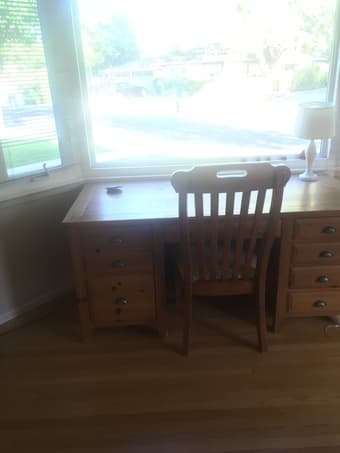Large hardwood desk - Pottery Barn 3