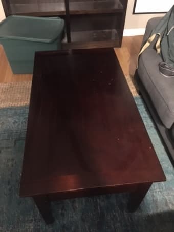 Wood Coffee Table with Storage, Good Condition 1