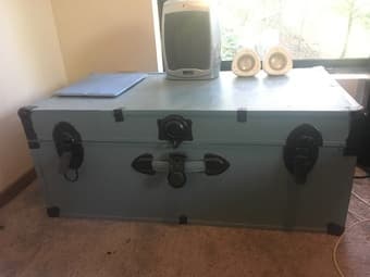 FREE FULL IKEA MALM BED (Frame & mattress), bedside table and trunk 2