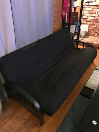 Futon Sofa (Mattress + Metal Frame + Futon Cover) 1