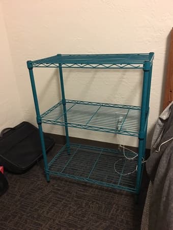 Green metal shelf 1