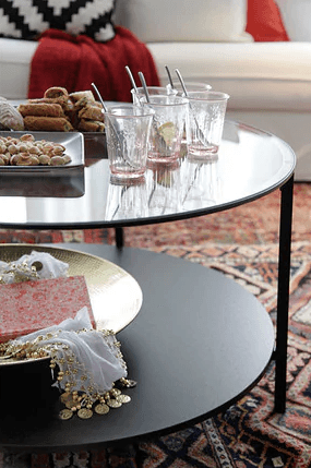 Modern Glass & Black-Brown Wood Coffee Table from Ikea (VITTSJÖ) 2