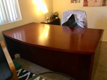 Beautiful Mahogany Large, Solid Desk 3