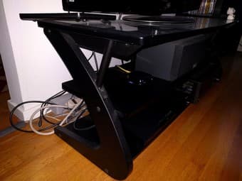 Glass and Metal TV Stand - EXCELLENT Condition 2