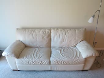 Ikea Leather Sofa for Sale 1