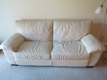 Ikea Leather Sofa for Sale 2