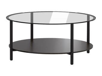 Ikea round black coffee table 1