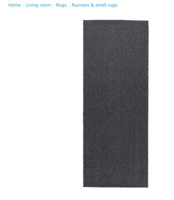 Ikea MORUM Grey Rug 1