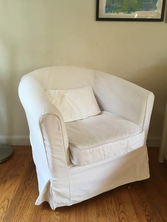 Ikea Tullsta Armchair with white cover 2