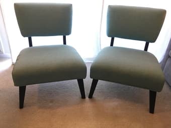 Two Armless Accent Chairs 1