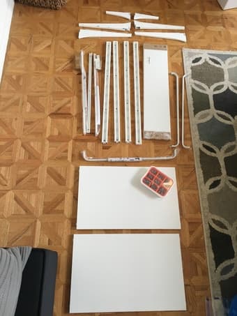 IKEA ALGOT wall mount shelving/closet installation -- great cond! 2