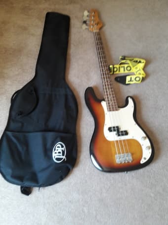 JBP Electric Bass Guitar and Case 1