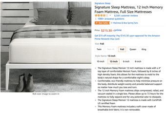 Leather Upholstered Platform Bed + 12 inch Mattress (Full Size) 2