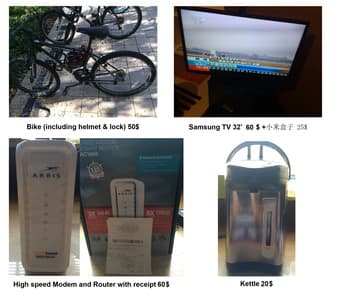 TV + High speed Modem + Kettle for sale 1