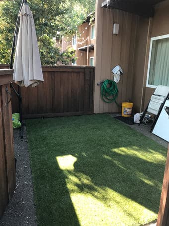 EV back yard items (Umbrella+Artificial grass+Charcoal grill+Hose) 1