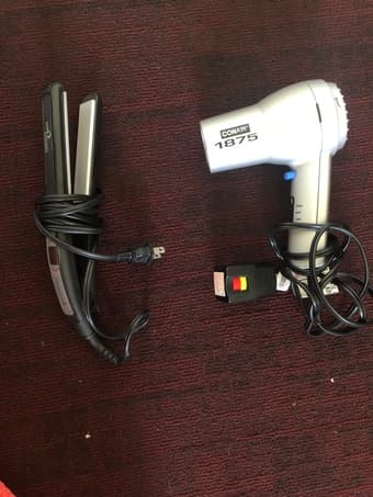 Hair straightener and travel sized dryer 1