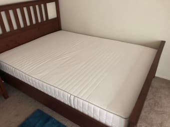 IKEA Hemnes Queen bed framd + IKEA LÖNSET slatted bed base on sale 1