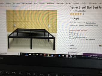 Moving Sale:  Steel Slat Bed Frame + Queen size Mattress Set 3
