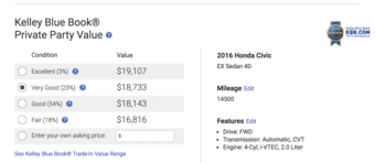 2016 Honda Civic EX in excellent condition 1