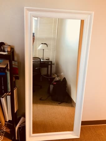 Wardrobe, bookshelf, large mirror for sale 1