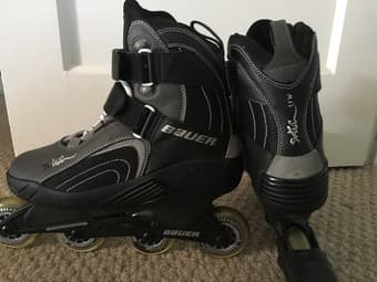 Bauer In-Line Skates - ladies sz 9.5 - Style:Xtra 5.5W w/helmet & pads 2