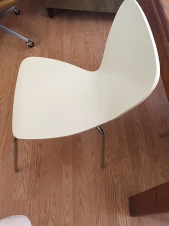 White wooden dining chairs 2