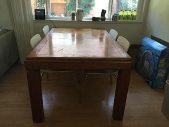 Wood dining table 3