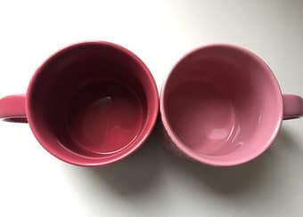 New mugs, flowers design, 2 in a set 2