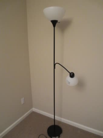 Floor lamp with side reading light 1