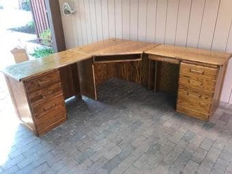Solid Wood Corner Desk 1