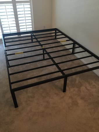 Moving Sale, Steel Slat Bed Frame and Queen size Mattress, free today 1
