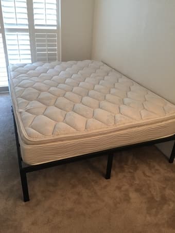 Moving Sale, Steel Slat Bed Frame and Queen size Mattress, free today 3