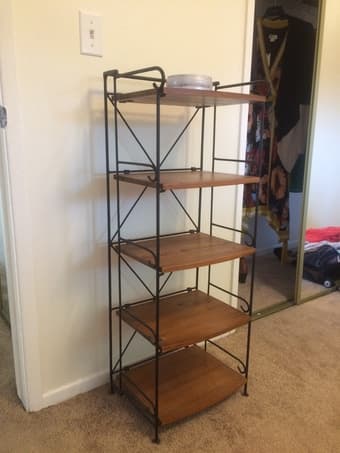 Wood + Wrought iron shelf 1