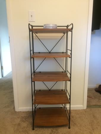 Wood + Wrought iron shelf 2