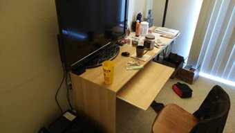 Sofa and loveseat sets and IKEA computer desk 3