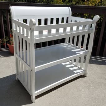 Baby diaper change table with diaper box 2