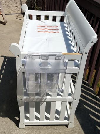 Baby diaper change table with diaper box 3