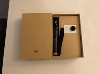 Yi action camera, F2.8 lens, DFOV 155 deg, Sony 16M pixels CMOS 1