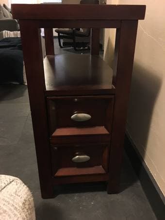 Wooden side table with drawers 1