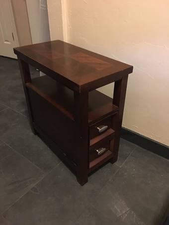 Wooden side table with drawers 2